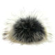 Lana Grossa PÄLSPOMPONG Finnraccoon | 129-svart/beige