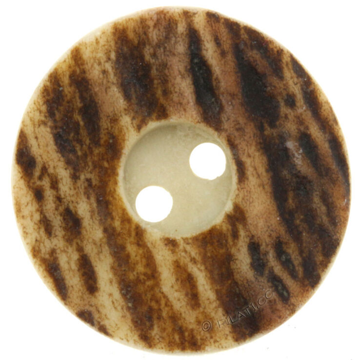 Belousek Hjorthornsknapp 2-håls 23 mm | 30-mörk brun