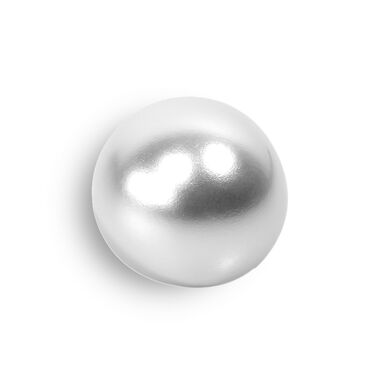 Pärla med öljett vit 10mm