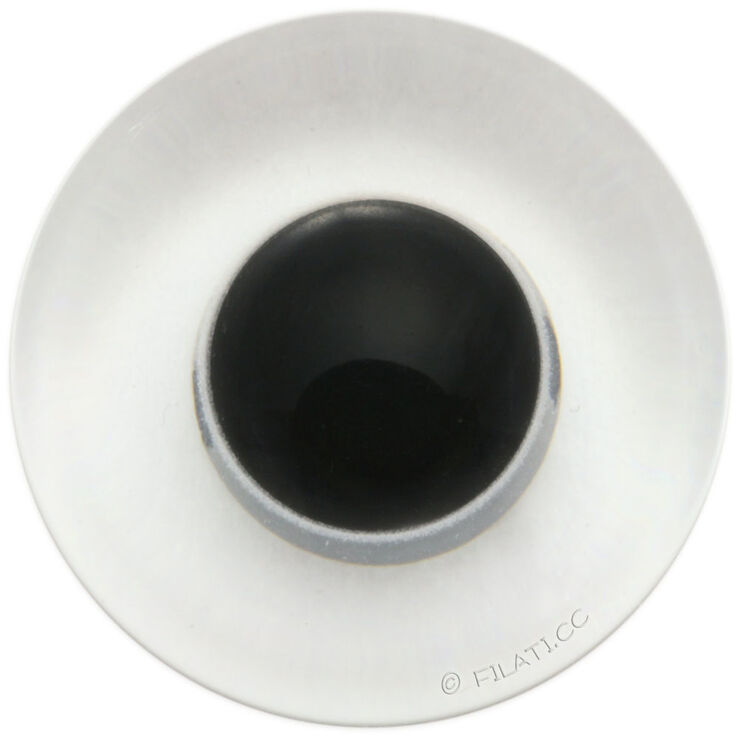 Union Knopf Teddybjörnsöga23mm | 10-transparent/svart