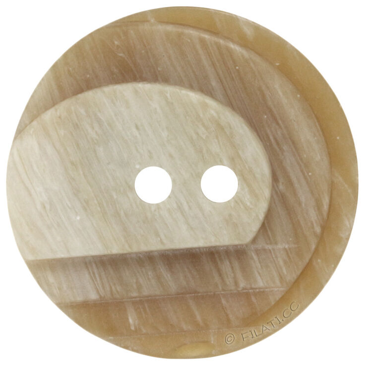 Union Knopf Knapp med 2 hål 23mm | 16-brunbeige