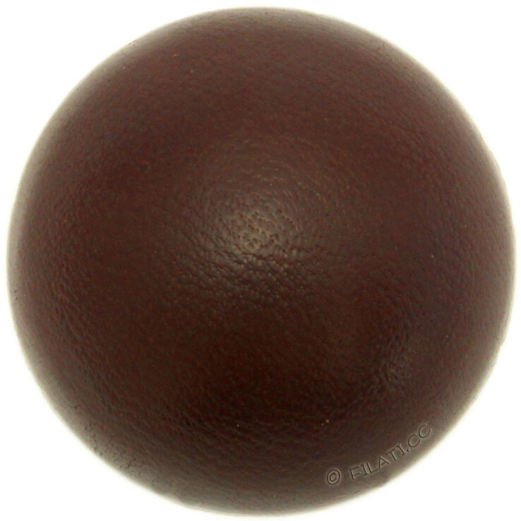 Union Knopf läderknapp med ögla 23mm | 22-mörk brun