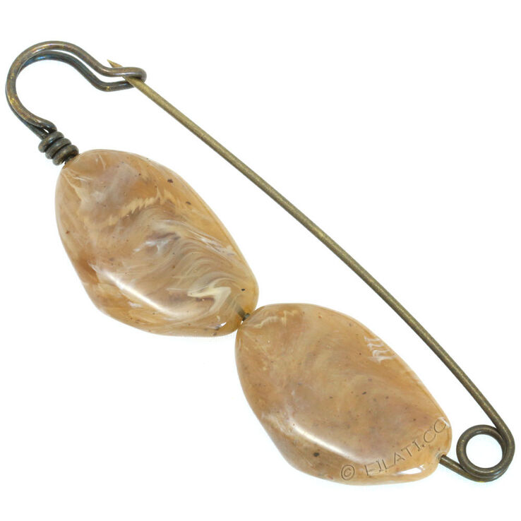Union Knopf Kiltnål 10cm | 18-beige