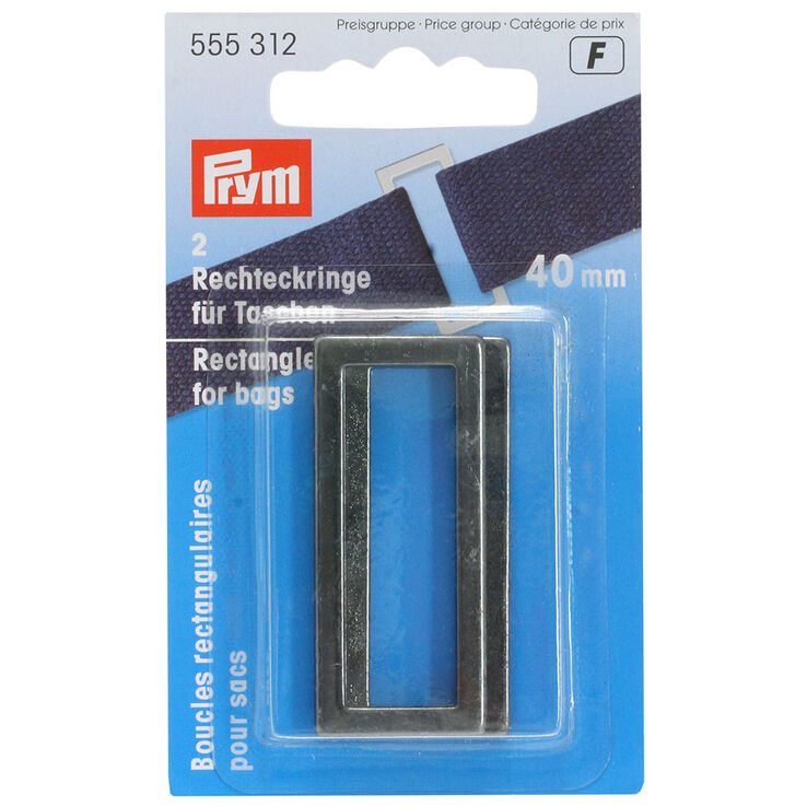 Prym Fyrkantsringar 40mm | 02-grafitgrå