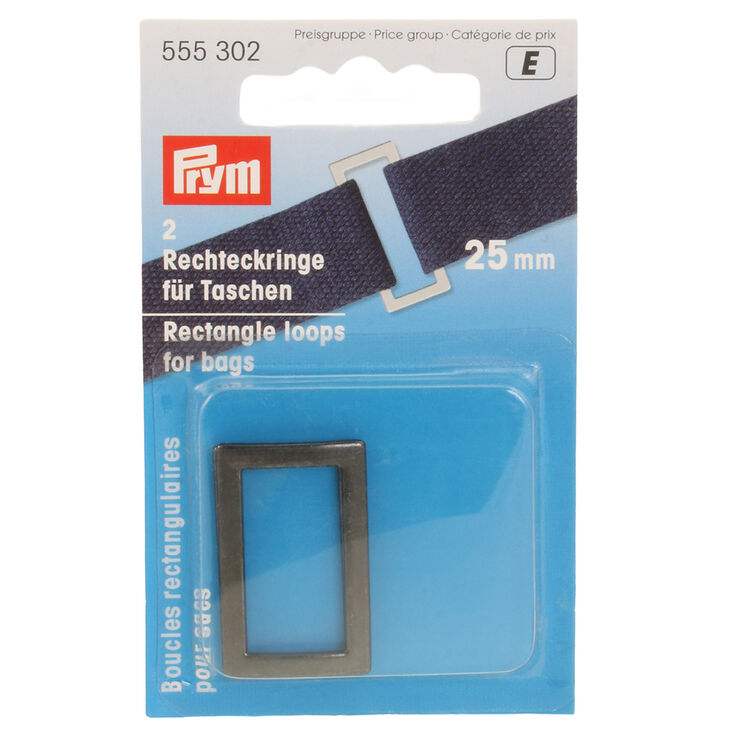 Prym Fyrkantsringar 25mm | 01-gammalsilver