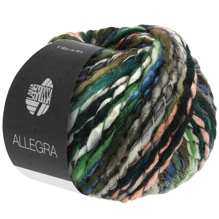 Lana Grossa ALLEGRA | 01-grå/rosa/blå/grön/vit