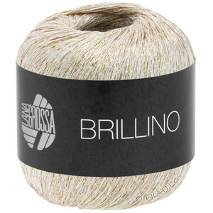 Lana Grossa BRILLINO | 09-vit/gyllen