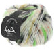 Lana Grossa BRUSHY Uni/Print (lala BERLIN) | 102-råvit/lax/svart/giftgrön
