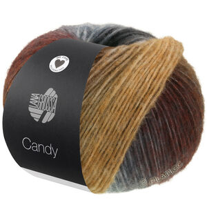 Lana Grossa CANDY | 10-ljus grå/grå/mörk grå/svart/mörk brun/gråbrun/kamel/stålblå/rödbrun/rosenträ/ullvit