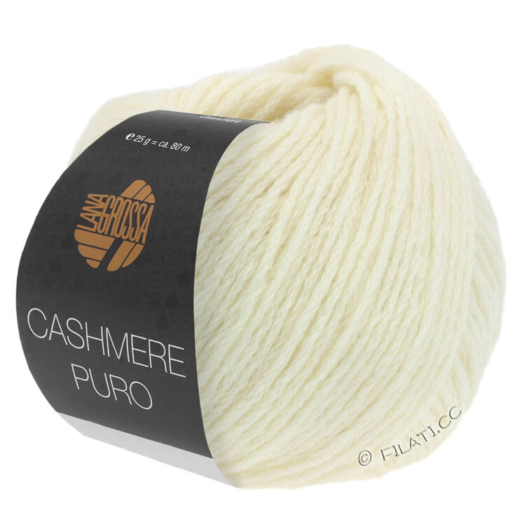 Lana Grossa CASHMERE PURO | 01-råvit