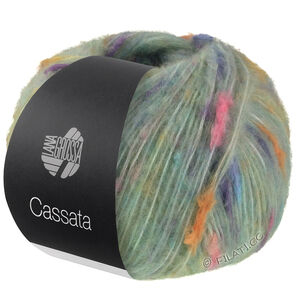 Lana Grossa CASSATA | 11-mjuk grön/ljus orange/rosa/ljus grå/lila