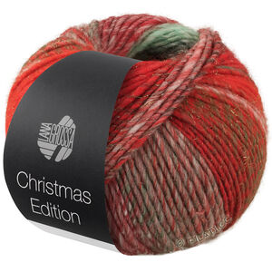 Lana Grossa CHRISTMAS EDITION BIG LUREX | 203-gråröd/röd/ecru/svartröd/vitröd/orange/mörk grön/vitgrön/mörk grå/mörk röd randigt