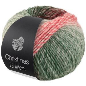 Lana Grossa CHRISTMAS EDITION BIG | 201-björnbär/mörk röd/röd/ljus röd/ecru/vitgrön/mörk grön/svartgrön randigt