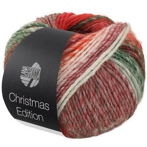 Lana Grossa CHRISTMAS EDITION BIG | 202-gråröd/röd/ecru/svartröd/vitröd/orange/mörk grön/vitgrön/mörk grå/mörk röd randigt