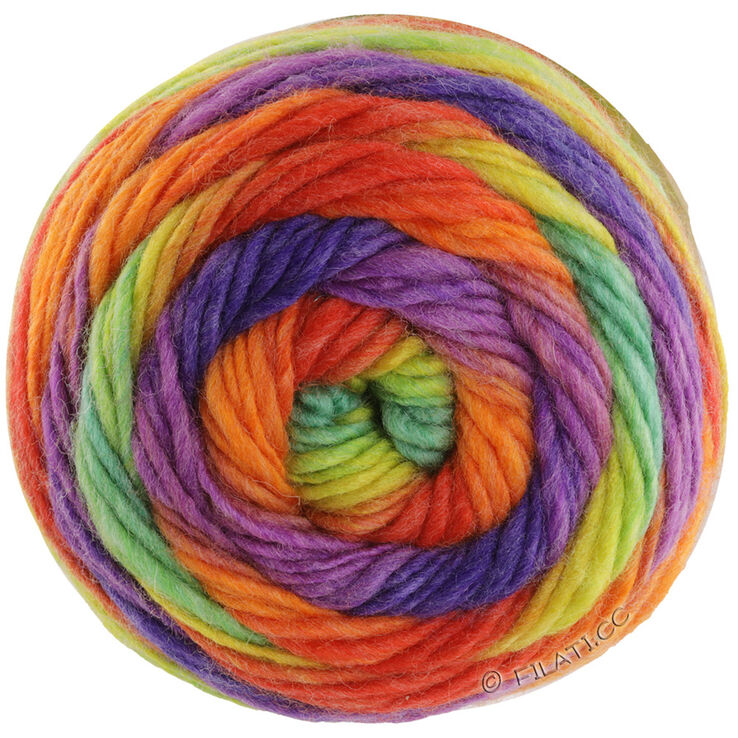 Lana Grossa COLORATO Aktion | 01-jade/citrusgul/röd/orange/lila/blåviolett