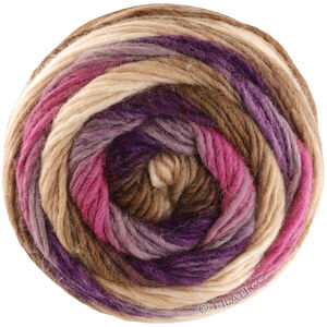 Lana Grossa COLORATO Aktion | 04-mörk pink/grå/mörk violett/umbra/taupe/ljus beige