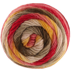 Lana Grossa COLORATO Aktion | 07-ljus röd/gul/beige/khaki/umbra/tomatröd