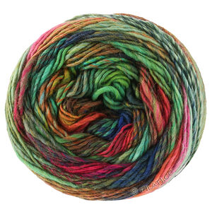 Lana Grossa COLORISSIMO 2 | 221-jade/oliv/vinröd/rost/röd/nattblå/mörk blå/gulgrön