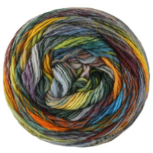 Lana Grossa COLORISSIMO 2 | 223-burgund/grå/gul/orange/oliv/mörk grön/ljus grön/vinröd/petrolblå/jeans