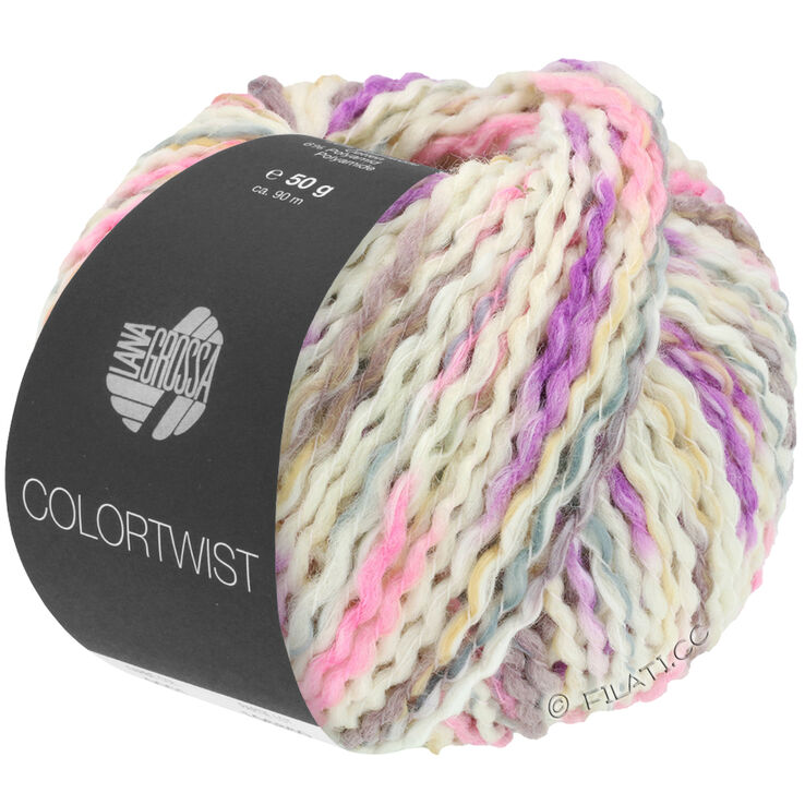 Lana Grossa COLORTWIST | 01-vit/rosa/grå/mauve