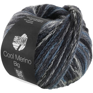 Lana Grossa COOL MERINO Big Color | 411-antracit/mörk grå/ljus grå/mellangrå/stålgrå/råvit