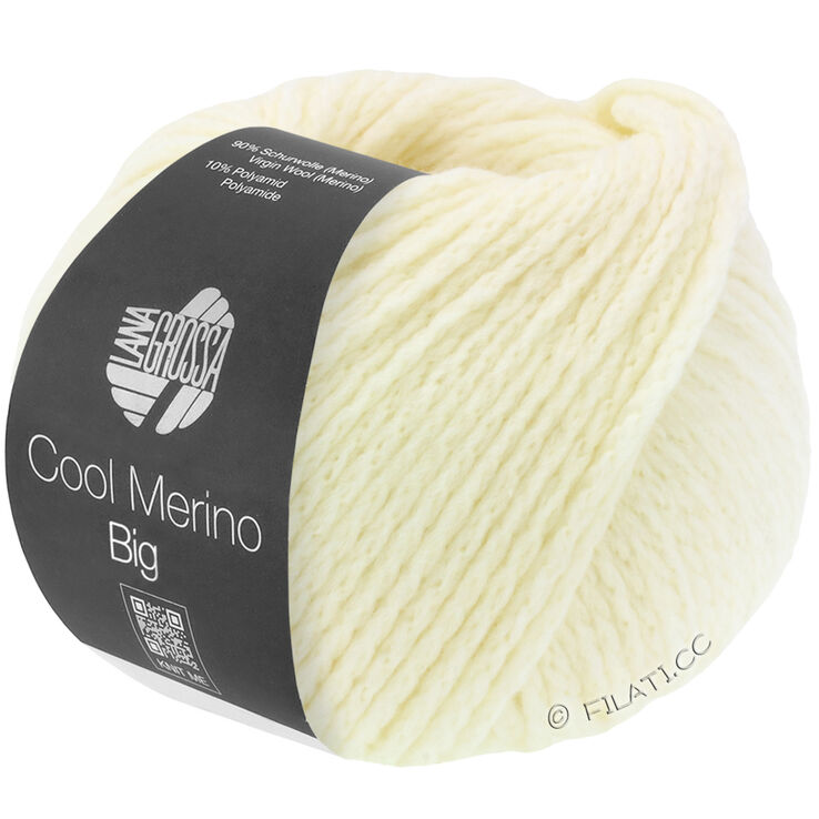 Lana Grossa COOL MERINO Big | 201-råvit