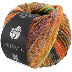 Lana Grossa COOL MERINO Color | 313-brun/gul/orange/grågrön/äppelgrön/flaskgrön/jade/umbra/rost/ljung/hallon