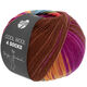 Lana Grossa COOL WOOL 4 SOCKS PRINT II | 7797-ljus röd/olivgrön/duvblå/ockergul/orkidé/nougat