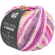 Lana Grossa COOL WOOL 4 SOCKS PRINT | 7761-rost/ljus beige/cognac/björnbär/fuchsia/vinröd/ljus grå