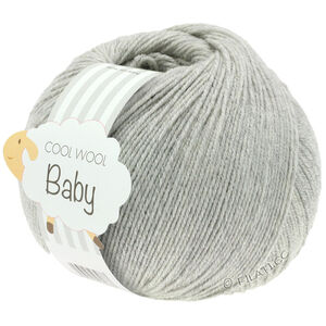 Lana Grossa COOL WOOL Baby Uni/Print 50g | 206-ljus grå melerad