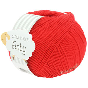 Lana Grossa COOL WOOL Baby Uni/Print 50g | 293-röd