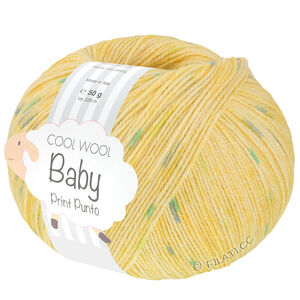 Lana Grossa COOL WOOL Baby Uni/Print 50g | 374-citrusgul/gul/turkos/majgrön