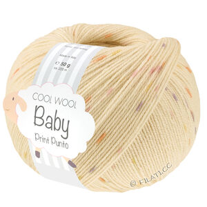 Lana Grossa COOL WOOL Baby Uni/Print 50g | 375-blekgul/gul/orange/lila/rosa