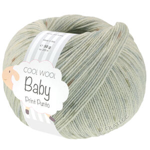 Lana Grossa COOL WOOL Baby Uni/Print 50g | 376-silvergrå/taupe/ljus grå