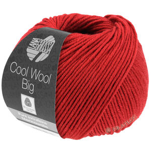 Lana Grossa COOL WOOL Big  Uni/Melange | 0924-mörk röd