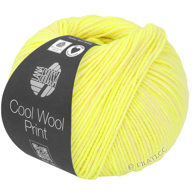 Lana Grossa COOL WOOL Neon Print | 6521-neongul/mjuk gul