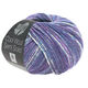 Lana Grossa COOL WOOL Semi Solid | 6503-violett/jeans/ecru melerad