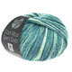 Lana Grossa COOL WOOL Semi Solid | 6506-jeans/jade/ecru melerad