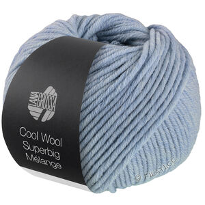 Lana Grossa COOL WOOL Superbig Mélange | 206-ljus blå melerad