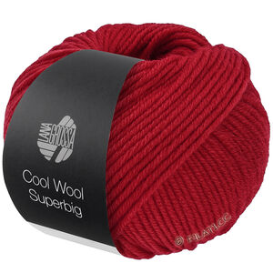 Lana Grossa COOL WOOL Superbig | 08-körsbärsröd