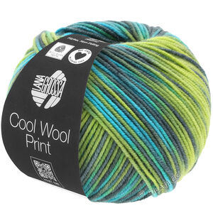 Lana Grossa COOL WOOL  Print | 784-gulgrön/turkos/grågrön/petrol