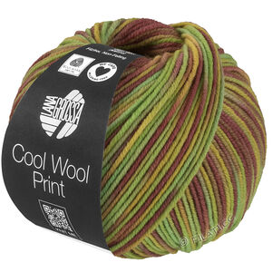 Lana Grossa COOL WOOL  Print | 839-pistasch/ljus grön/senap/mauve