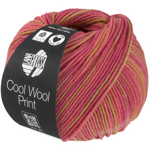 Lana Grossa COOL WOOL  Print | 840-sandgul/ljung/orkidérosa
