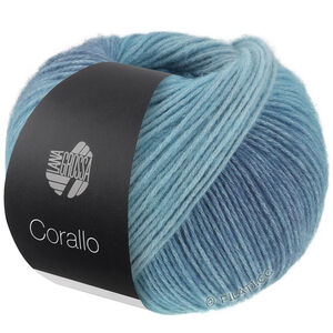 Lana Grossa CORALLO 100g | 07-ljus turkos/turkos/jeans