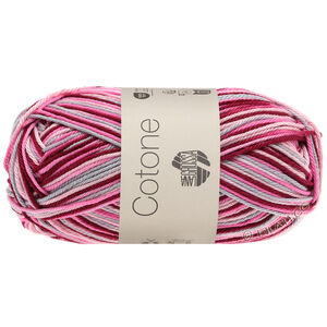 Lana Grossa COTONE  Print/Spray/Mouliné | 327-rosa/pink/bordeaux/ljus grå
