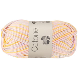 Lana Grossa COTONE  Print/Spray/Mouliné | 357-ljus gul/mjuk lila/rosé/ecru