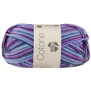 Lana Grossa COTONE  Print/Spray/Mouliné | 362-violett/lila/mörk petrol/turkos