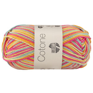 Lana Grossa COTONE  Print/Spray/Mouliné | 363-pink/äggulagul/citrusgul/mint