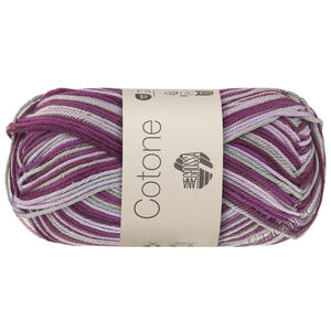 Lana Grossa COTONE  Print/Spray/Mouliné | 368-violett/orkidélila/syren/grå