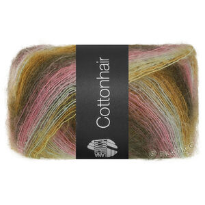 Lana Grossa COTTONHAIR | 109-gammalrosa/gyllenbrun/mintturkos/gråbrun/mörk grön